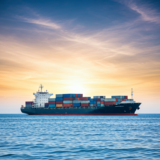 Sea cargo ship container