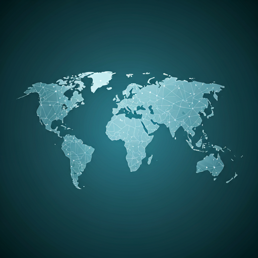 Global logistics network map background